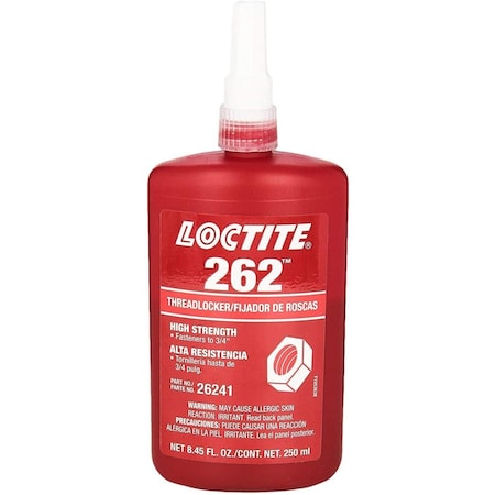 Loctite 262TM Threadlocker, Medium to High Strength 250 ml Bottle LOC26241